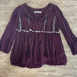Maroon Abercrombie top❣️